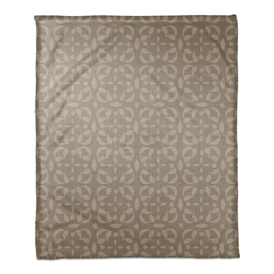 Intricate Circle Stack Coral Fleece Blanket